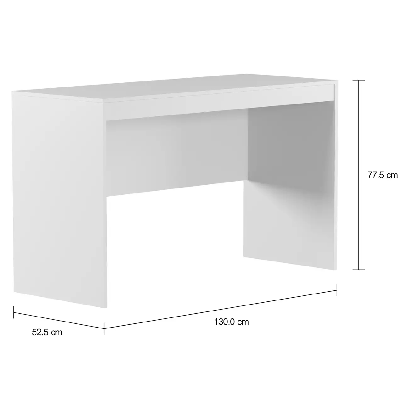 MESA DE ESCRITÓRIO 1,30 M X 52 CM START UP - BRANCO/BRANCO - Foto 6