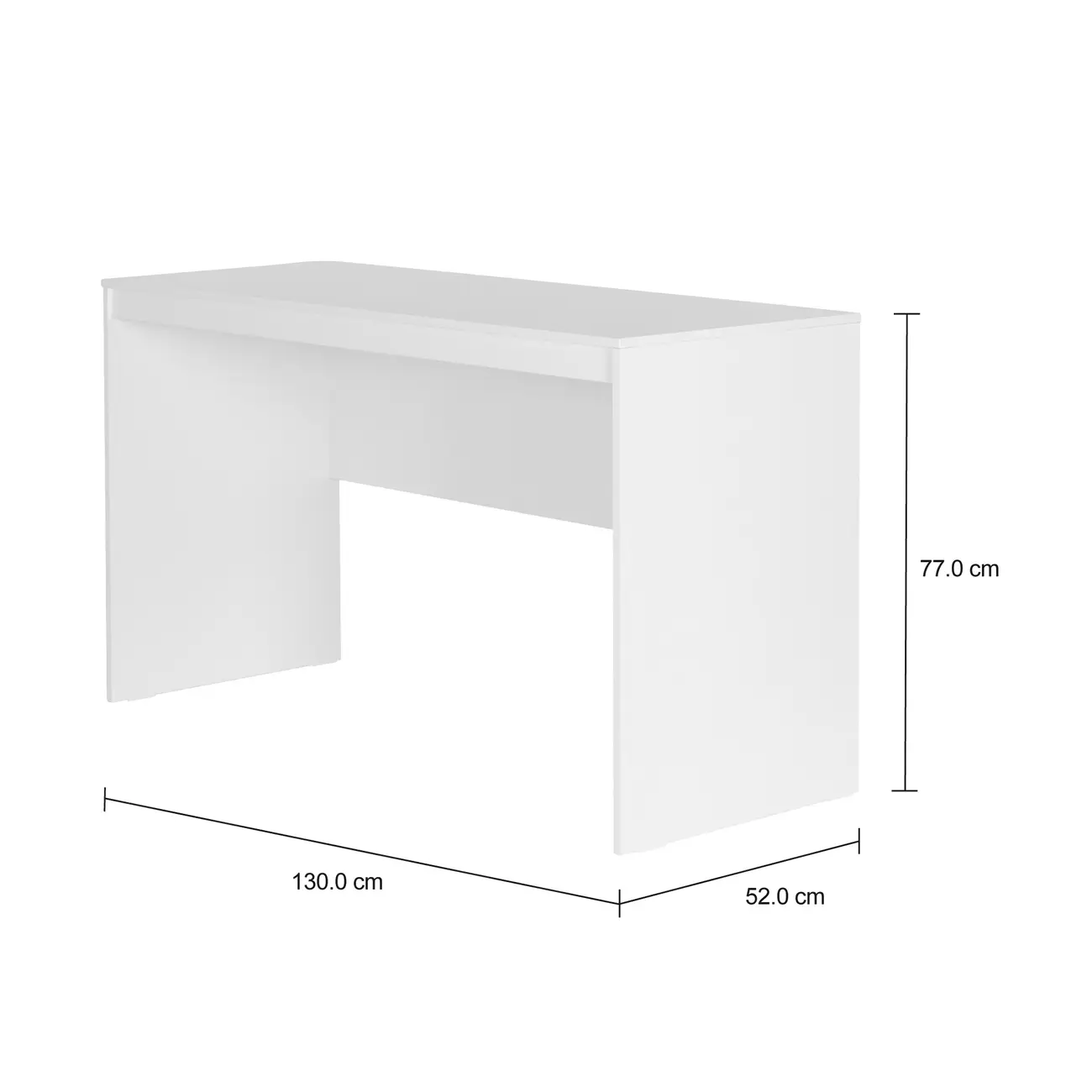 MESA DE ESCRITÓRIO 1,30 M X 52 CM START UP - BRANCO/BRANCO - Foto 5