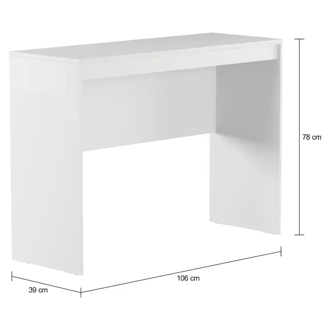 APARADOR 1,06 M X 38 CM START UP - BRANCO/BRANCO - Foto 2