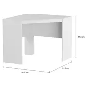 MESA DE CANTO 91 CM X 91 CM START UP - BRANCO/BRANCO - Foto 2