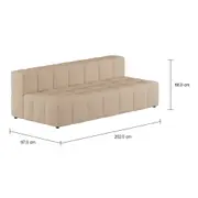 SOFÁ MODULAR 3 LUGARES SOFO - BEGE - Foto 4