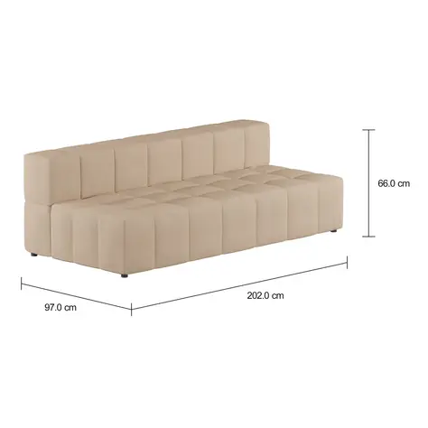 Imagem com medidas do produto SOFÁ MODULAR 3 LUGARES SOFO