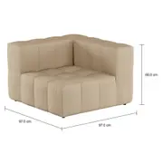 SOFÁ DE CANTO MODULAR SOFO - BEGE - Foto 2