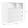 CÔMODA 3 GAVETAS 80 CM X 40 CM WINK - BRANCO - Foto 2