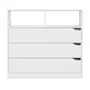 CÔMODA 3 GAVETAS 80 CM X 40 CM WINK - BRANCO - Foto 1