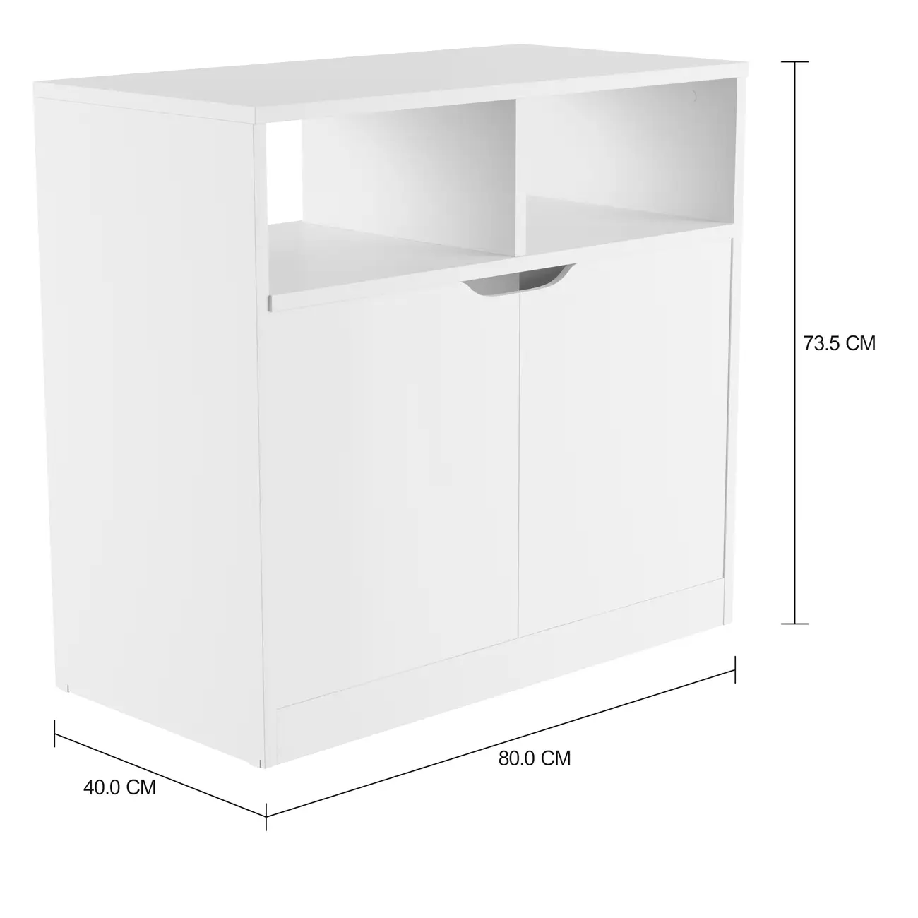 ARMÁRIO 2 PORTAS 80 CM X 40 CM WINK - BRANCO - Foto 10