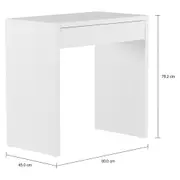 ESCRIVANINHA 1 GAVETA 80 CM X 45 CM NET - BRANCO - Foto 7