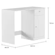 ESCRIVANINHA 1 PORTA/1 GAVETA 1 M X 45 CM GAP - BRANCO - Foto 9