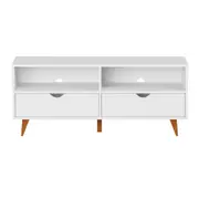 RACK 2 GAVETAS 1,20 M X 40 CM LIN - BRANCO/NOZES - Foto 1