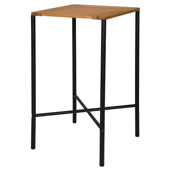 MESA ALTA 60 CM X 60 CM FABRIC - PRETO/EUCALIPTO - Foto 1