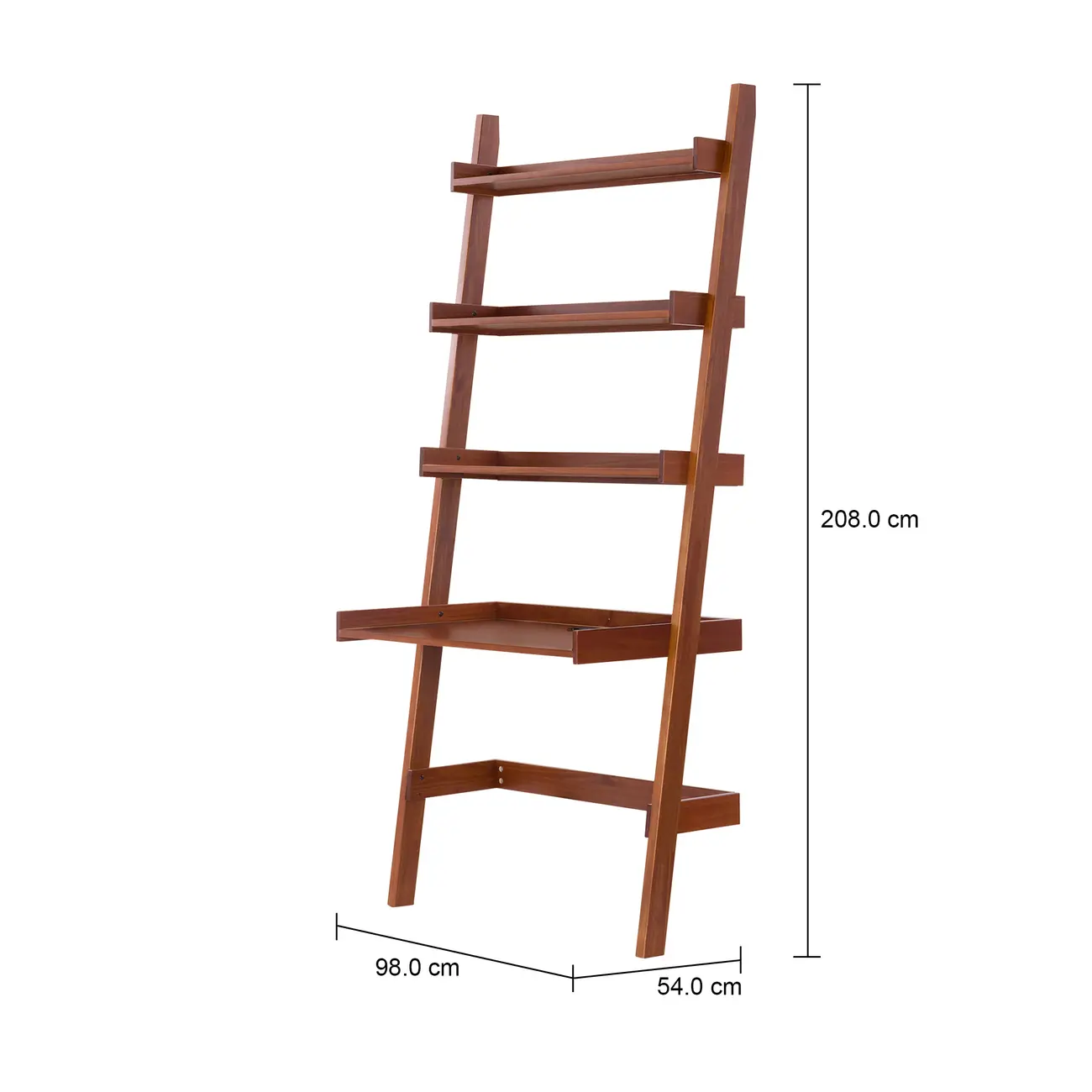 ESTANTE/ESCRIVANINHA 98 CM X 2,08 M MANGOOD - NOZES - Foto 4