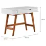 ESCRIVANINHA 2 GAVETAS 1,10 M X 50 CM BARTÔ - NOZES/BRANCO - Foto 2