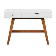 ESCRIVANINHA 2 GAVETAS 1,10 M X 50 CM BARTÔ - NOZES/BRANCO - Foto 1