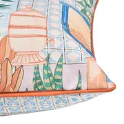 ALMOFADA 43 CM X 43 CM SAUDADE TROPICAL - AZUL HISTÓRICO/MULTICOR - Foto 3