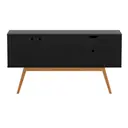 PRETO/NOZES - BUFFET 3 PORTAS/1 GAVETA 1,40 M X 40 CM BARTÔ