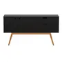 PRETO/NOZES - BUFFET 3 PORTAS/1 GAVETA 1,40 M X 40 CM BARTÔ