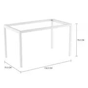 BASE DE MESA 1,30 M X 75 CM METRIC - BRANCO - Foto 2