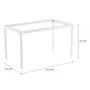 BASE DE MESA 1,30 M X 75 CM METRIC - BRANCO - Foto 2