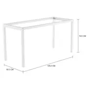 BASE DE MESA 1,45 M X 60 CM METRIC - BRANCO - Foto 2