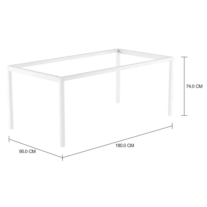 BASE DE MESA 1,80 M X 95 CM METRIC - BRANCO - Foto 2