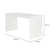 MESA DE ESCRITÓRIO 1,45 M X 60 CM FIND - BRANCO - Foto 5