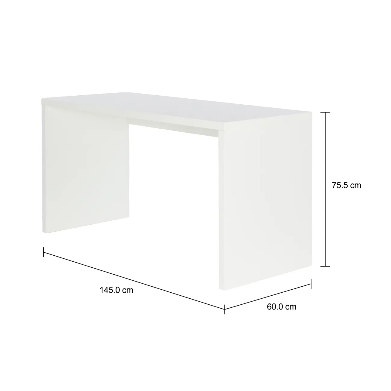 MESA DE ESCRITÓRIO 1,45 M X 60 CM FIND - BRANCO - Foto 5