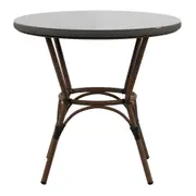 MESA PARA ÁREA EXTERNA REDONDA 80 CM BISTRÔ - CASTANHO/CAFÉ - Foto 1