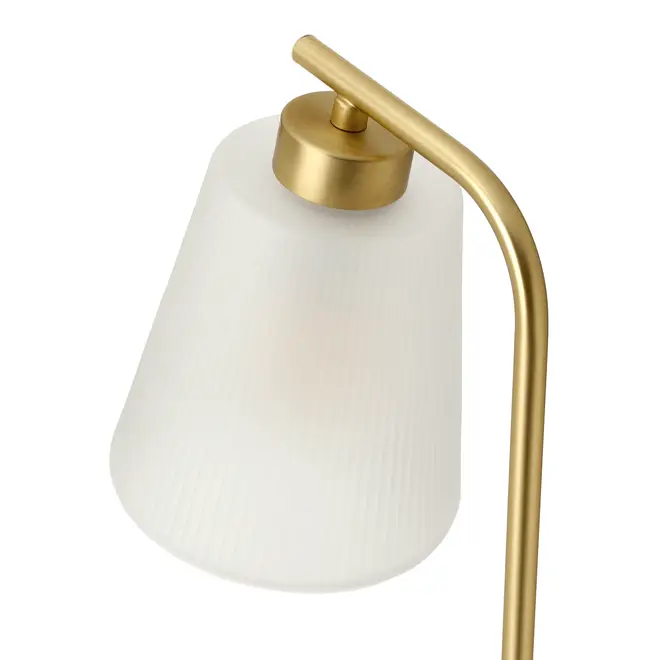 LUMINÁRIA DE MESA HALLEY - OURO/FROST - Foto 7