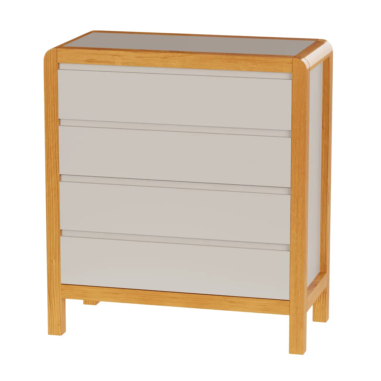CÔMODA 4 GAVETAS 90 CM X 45 CM KANT - CAMELO/AMÊNDOA - Foto 8