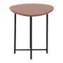 MESA LATERAL 47 CM X 44 CM ORGANIQUÊ - PRETO/NOZES - Foto 4