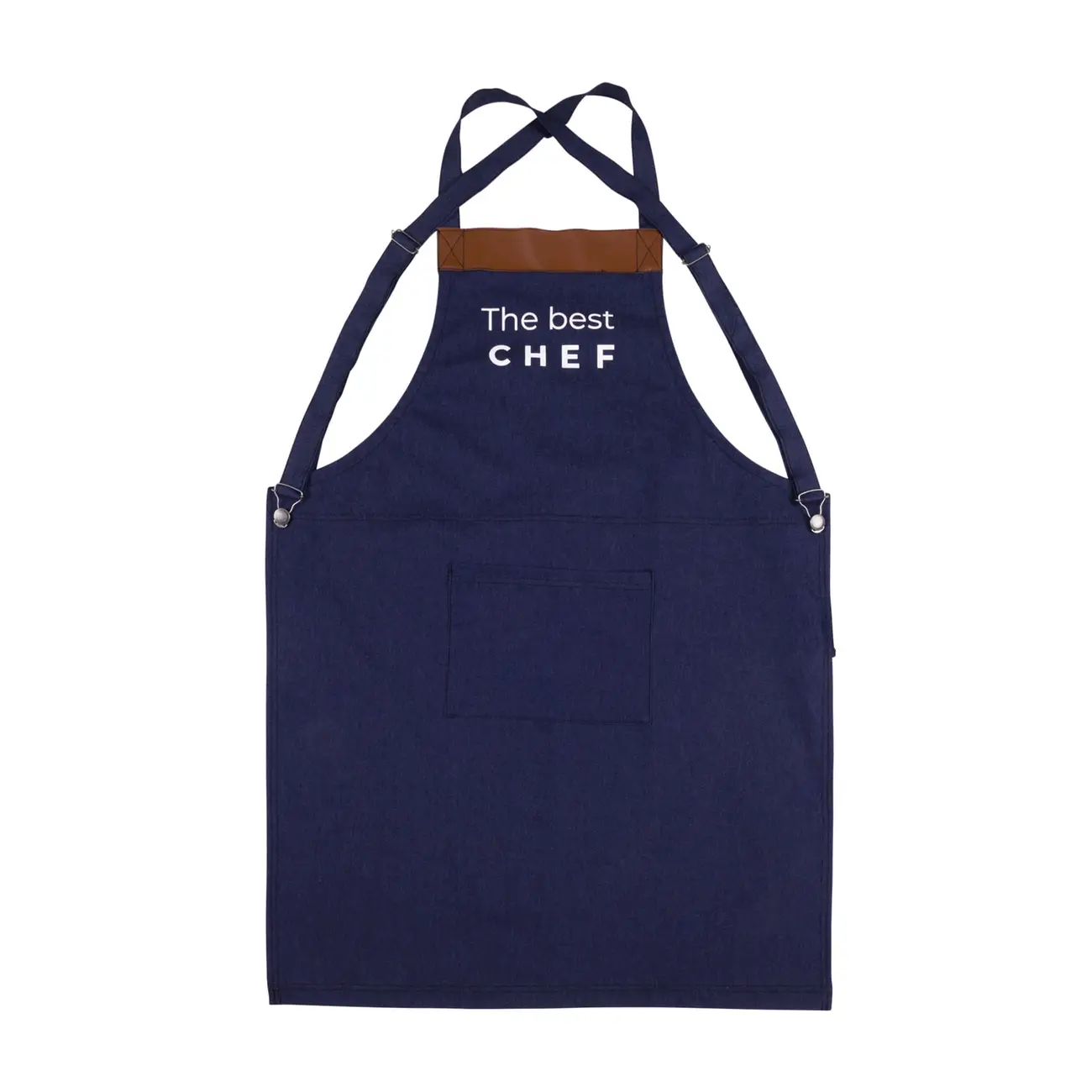 AVENTAL THE BEST CHEF - JEANS AZUL/MARROM - Foto 12