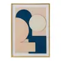 QUADRO I 70 CM X 50 CM GEODIMENSIONAL - OURO/GALAXY BLUE - Foto 1