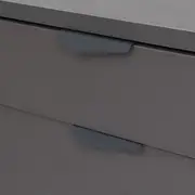 MESA COM BALCÃO 1 PORTA BASCULANTE/1 GAVETA 1,60 M X 1,60 M ALETA - KONKRET/OAK TAMMI - Foto 14