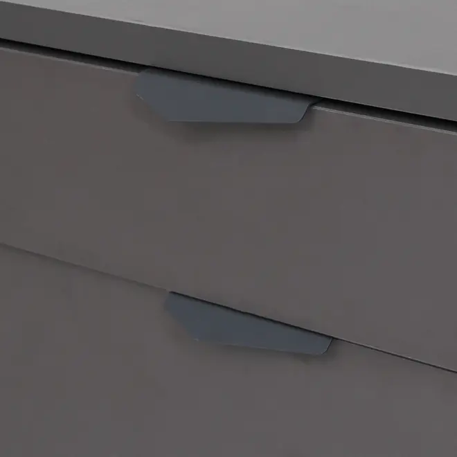 MESA COM BALCÃO 1 PORTA BASCULANTE/1 GAVETA 1,60 M X 1,60 M ALETA - KONKRET/OAK TAMMI - Foto 14