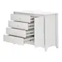 CÔMODA 4 GAVETAS/1 PORTA 1,22 M X 50 CM MON DIEU - BRANCO - Foto 5