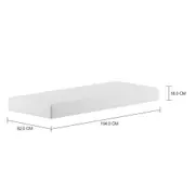 ALMOFADA DE ASSENTO PARA ESTRUTURA DE SOFÁ 3 LUGARES LEME - BRANCO/BRANCO - Foto 2