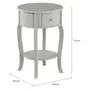 MESA LATERAL REDONDA 48 CM DOROTHY - CINZA PROVENCE - Foto 2