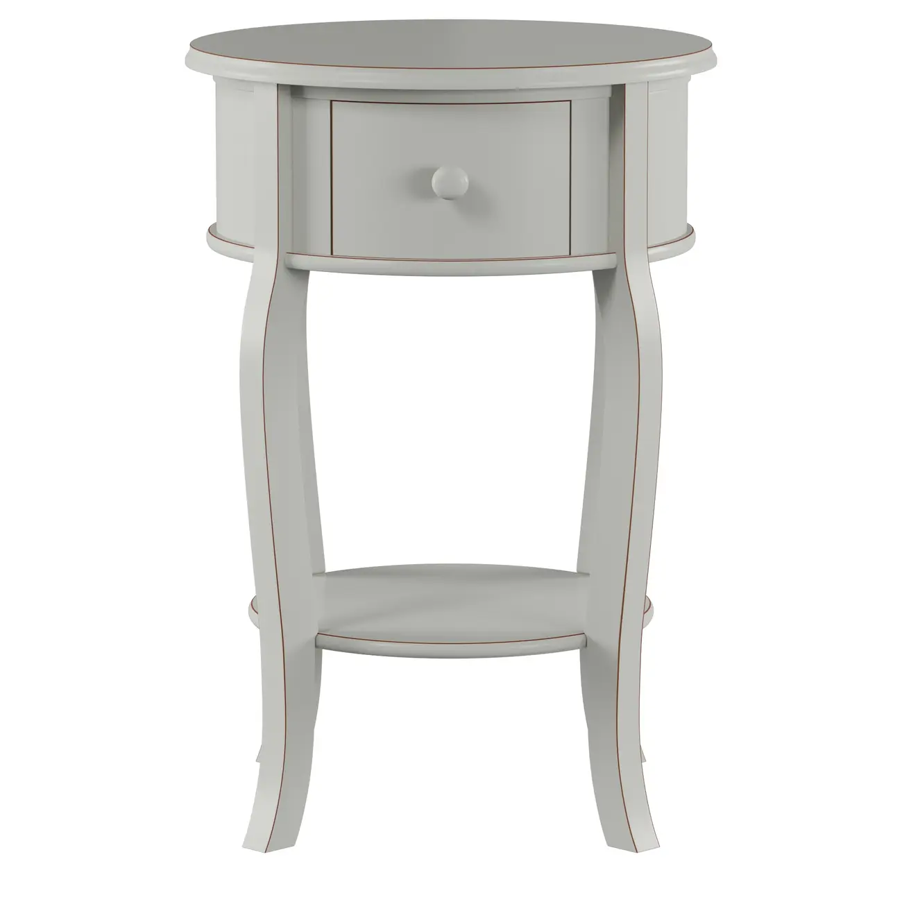 MESA LATERAL REDONDA 48 CM DOROTHY - CINZA PROVENCE - Foto 1