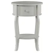 MESA LATERAL REDONDA 48 CM DOROTHY - CINZA PROVENCE - Foto 1