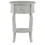 MESA LATERAL REDONDA 48 CM DOROTHY - CINZA PROVENCE - Foto 1