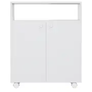 ARMÁRIO PARA LAVANDERIA BAIXO 2 PORTAS COM RODÍZIOS ALL WEEK - BRANCO - Foto 1