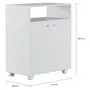 ARMÁRIO PARA LAVANDERIA BAIXO 2 PORTAS COM RODÍZIOS ALL WEEK - BRANCO - Foto 4