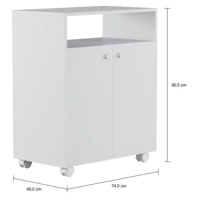 ARMÁRIO PARA LAVANDERIA BAIXO 2 PORTAS COM RODÍZIOS ALL WEEK - BRANCO - Foto 4