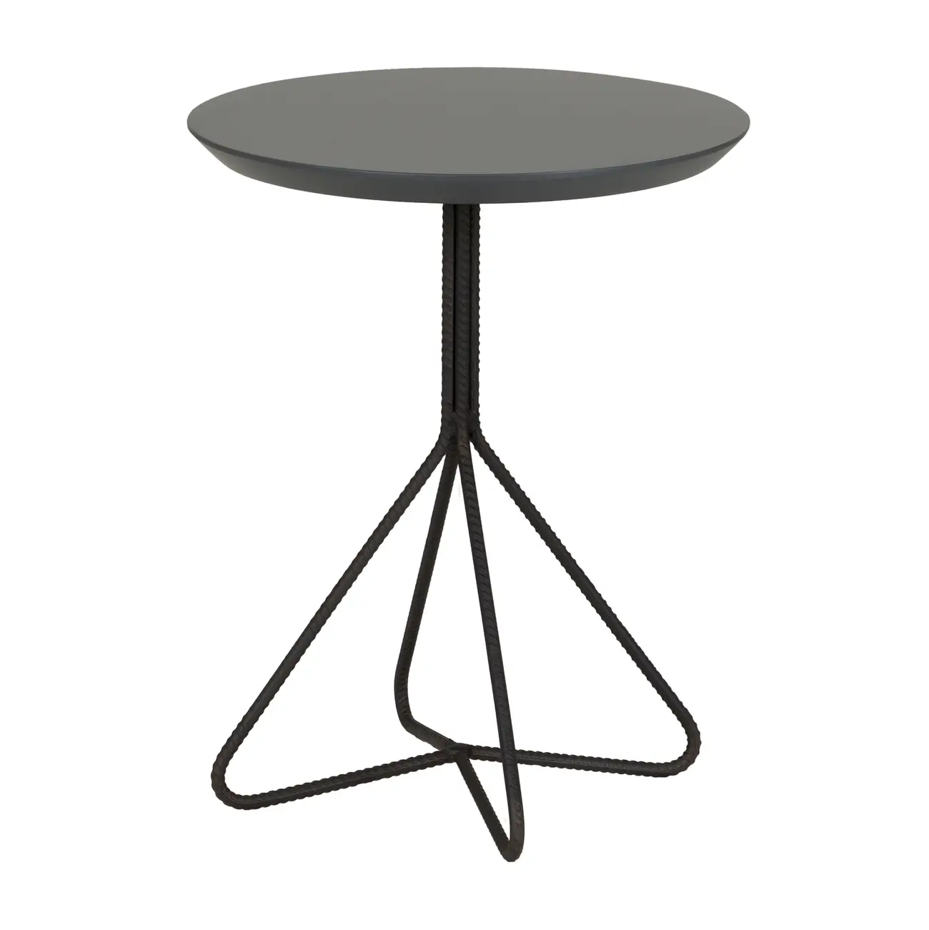 MESA LATERAL BAIXA REDONDA 40 CM CONSTRUCTION - GRAFITE/GRAFITE - Foto 2