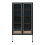 CRISTALEIRA 2 PORTAS/2 GAVETAS 90 CM X 1,72 M STREET - KONKRET/INCOLOR - Foto 1
