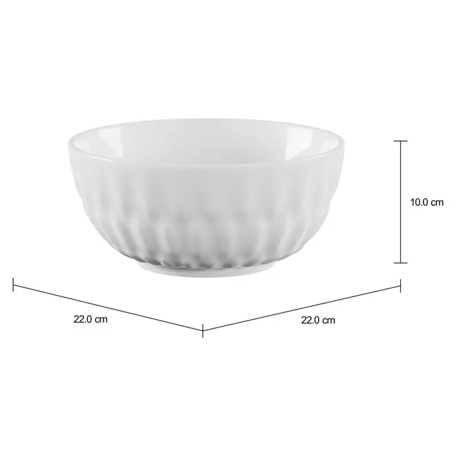 SALADEIRA 22 CM VIBRATION - BRANCO - Foto 2