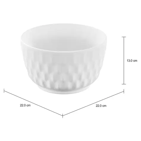 Imagem com medidas do produto SALADEIRA ALTA 22 CM VIBRATION