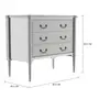 CÔMODA 3 GAVETAS 90 CM X 50 CM REGENCE - CINZA PROVENCE - Foto 4