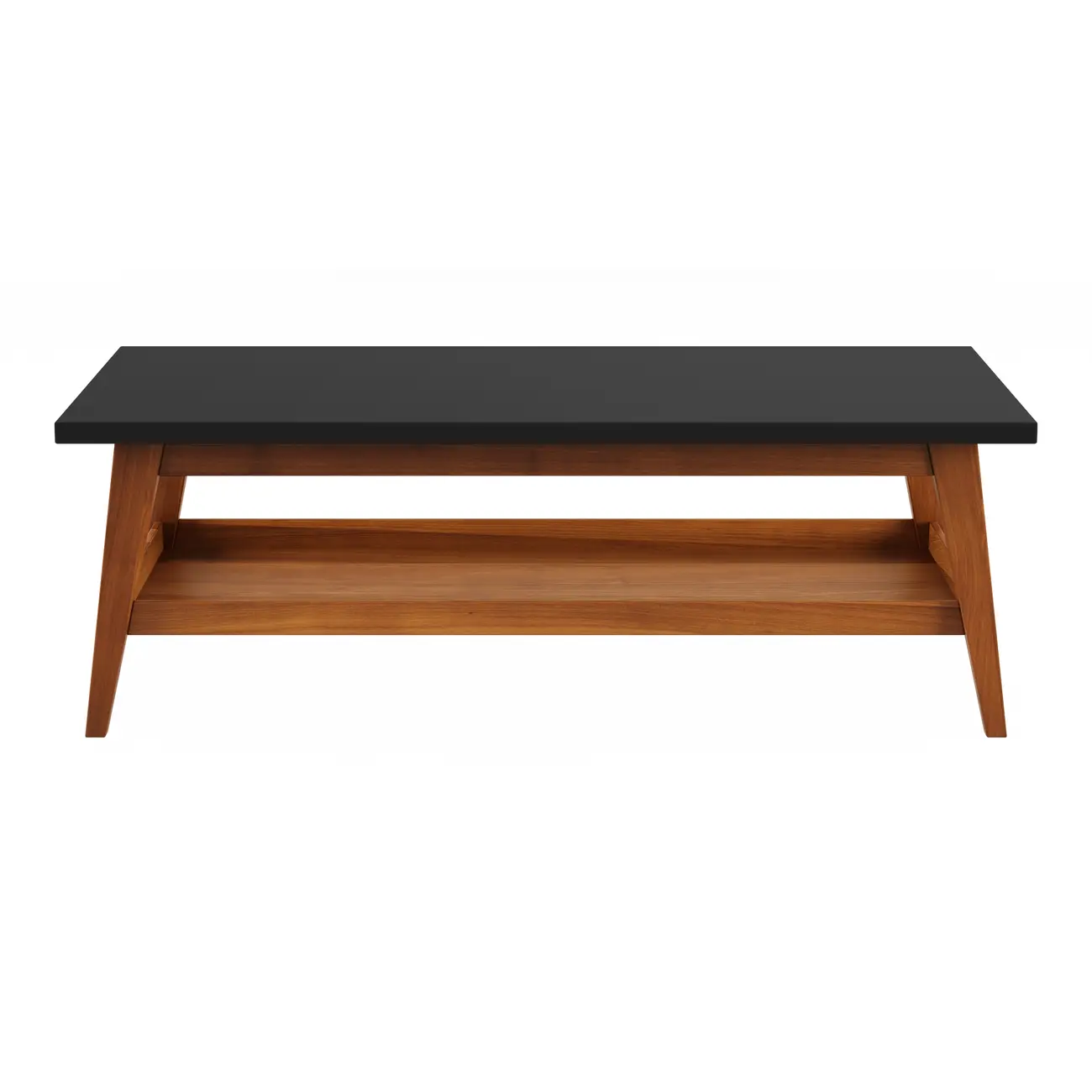 MESA DE CENTRO 1,10 M X 55 CM BARTÔ - NOZES/PRETO - Foto 1