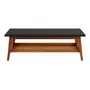 MESA DE CENTRO 1,10 M X 55 CM BARTÔ - NOZES/PRETO - Foto 1